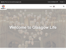 Tablet Screenshot of glasgowlife.org.uk